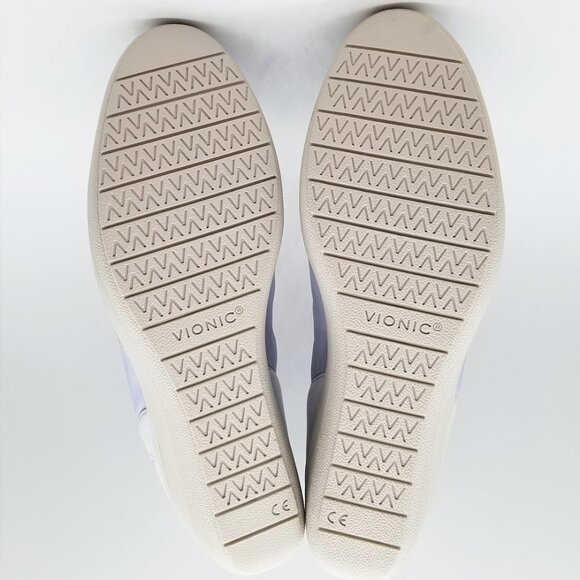 Vionic Women's Jacey Wedge Heel Size 10 Slip On Comfort Blue Haze Leather/Nubuck - Picture 14 of 16